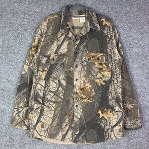 Vintage Five Brother Mens Large Tall Camouflage Long Sleeve button down Shirt‎
